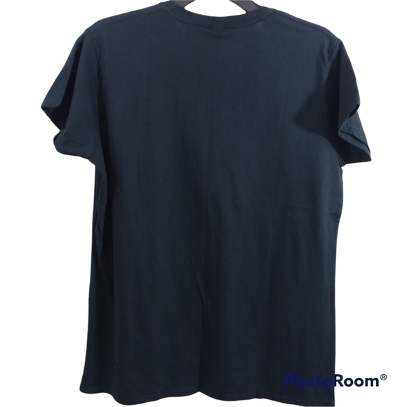 Gildan "I AM VACCINATED" Black Cotton Tee Shirt 2XL - Picture 2 of 7